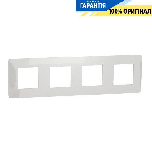 Рамка 4-а, Schneider Electric Unica New Studio NU200818, Білий