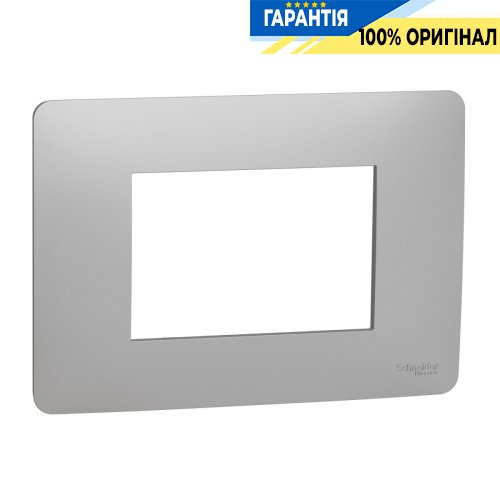 Рамка 3-модульная, Schneider Electric Unica New (Modular) NU210330, алюминий