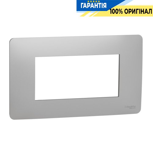 Рамка 4-модульна, Schneider Electric Unica (Modular) NU210430, Алюміній