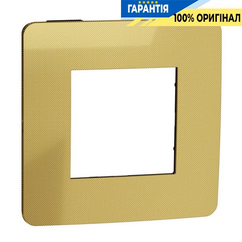 Рамка 1-а, Schneider Electric Unica New Studio Metal NU280262, Золото/Антрацит