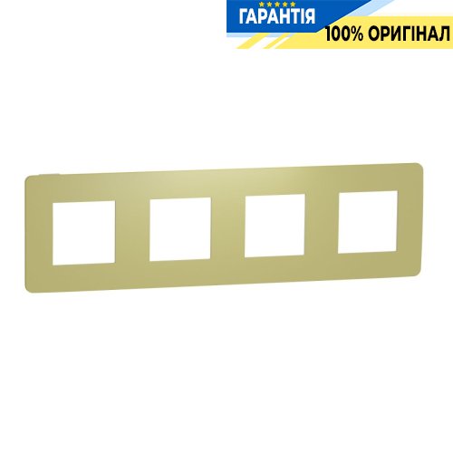 Рамка 4-а, Schneider Electric Unica New Studio Color NU280811, Зелене яблуко/Білий