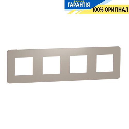 Рамка 4-а, Schneider Electric Unica New Studio Color NU280826, Пісочний/Білий