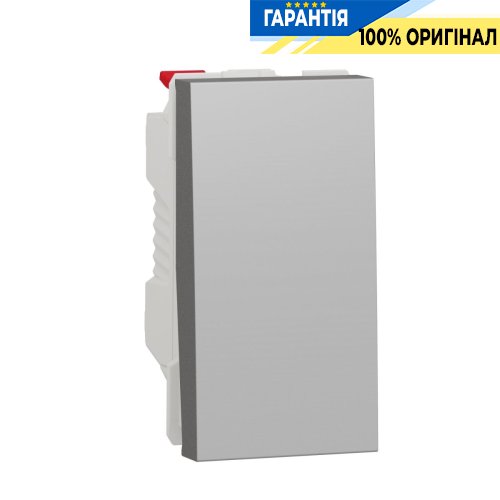 Вимикач 1-кл. сх.1, 10А, 1-мод., Schneider Electric Unica New NU310130, Алюміній