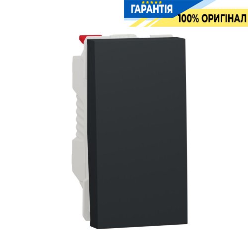 Вимикач 1-кл. сх.1, 10А, 1-мод., Schneider Electric Unica New NU310154, Антрацит