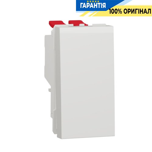 Перемикач 1-кл. хрест. Сх.7, 10А, 1-мод., Schneider Electric Unica New NU310518, Білий