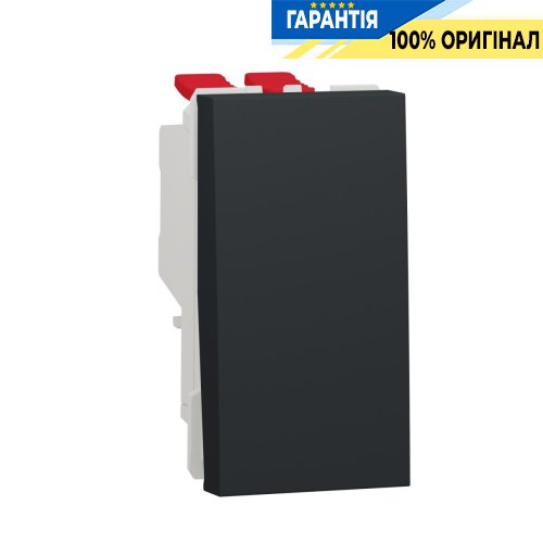 Перемикач 1-кл. хрест. Сх.7 10А, 1-мод., Schneider Electric Unica New NU310554, Антрацит