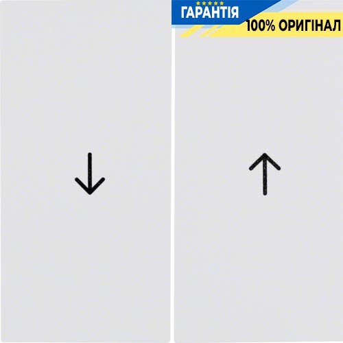 Клавиша 2-а со знаком "Стрелка", пол. белая S.1 Berker 16258989