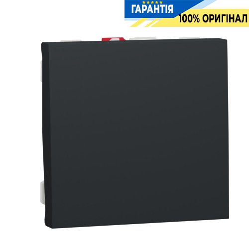 Вимикач 1-клавішний, сх. 1, 10 AX, 250 В, Schneider Electric Unica New NU320154, Антрацит