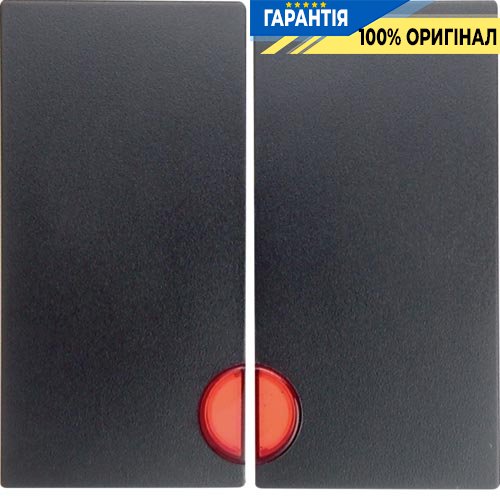 Клавіша вимикача з підсвічуванням 2-а Berker S.1 / B.3 / B.7 GLAS, колір «антрацит матовий», 16271606