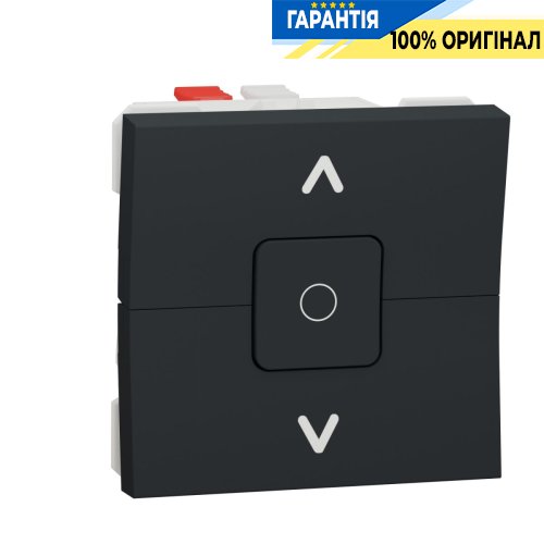 Вимикач 2-клавішний, для жалюзі, з фіксацією, сх. 4, Schneider Electric Unica New NU320854, Антрацит