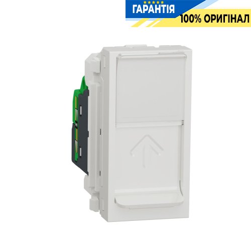 Розетка комп. 1-а., RJ45, кат.5 UTP, 1-мод., Unica New, Schneider Electric NU341018, белая