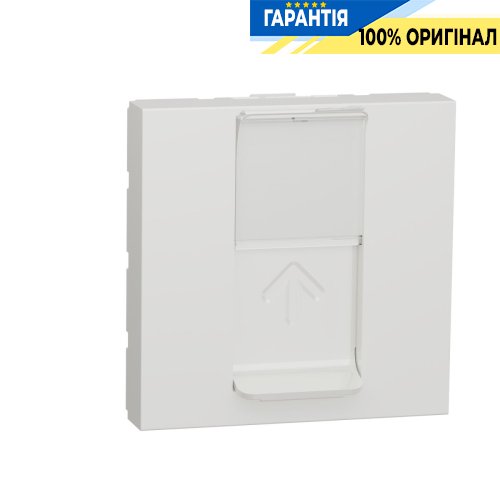Розетка комп'ютерна, RJ45, одиночна, кат. 5е UTP, 2-мод., Schneider Electric Unica New NU341118, Білий
