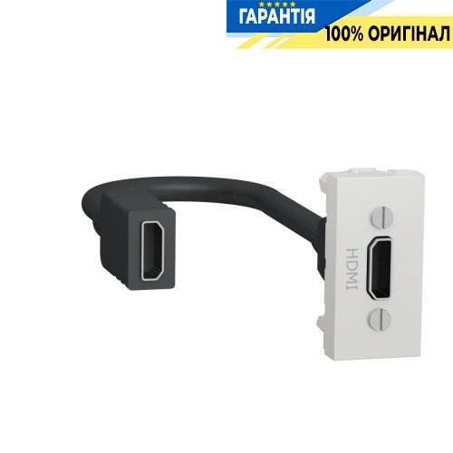 Розетка HDMI, 1-мод., Unica New Schneider Electric NU343018 белый