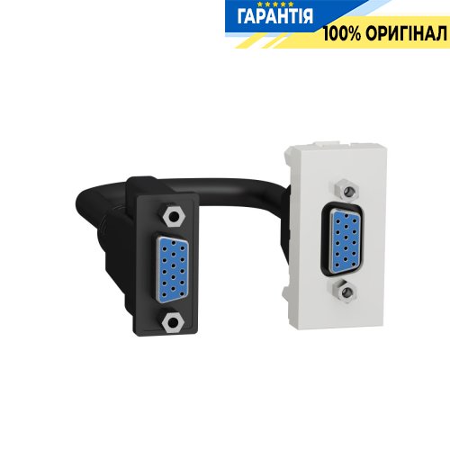 Розетка HD15 female (VGA) 1-мод., Unica New, Schneider Electric NU343218, белая