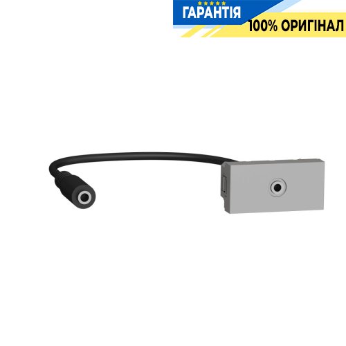 Розетка Minijack 1 модуль, Schneider Electric Unica New NU343330, Алюміній