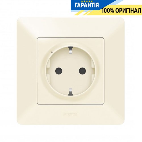 Розумна розетка з з/к 16А/230В з шторками Legrand Valena Life with Netatmo 752294, слонова кістка