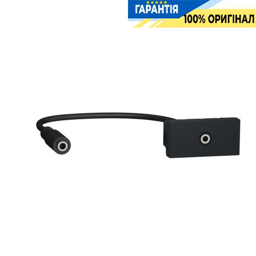Розетка Minijack 1 модуль, Schneider Electric Unica New NU343354, Антрацит