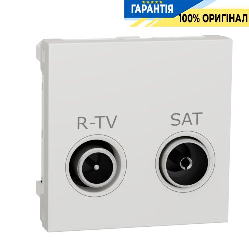 Розетка R-TV/ SAT, одиночная, 2-мод., Unica New Schneider Electric NU345418 белый