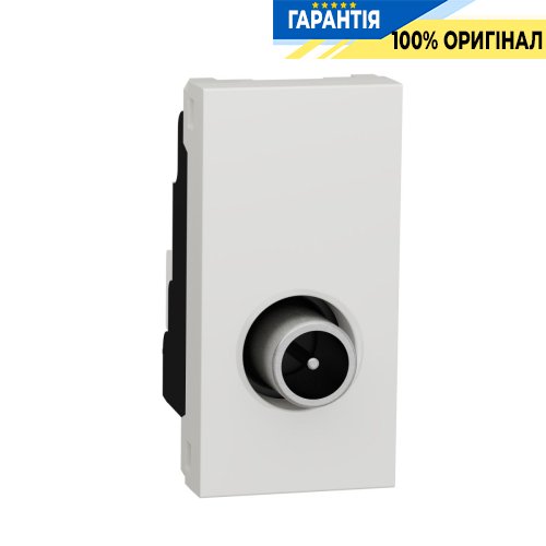 Розетка TV один, 1 модуль, Schneider Electric Unica New NU346118, Білий