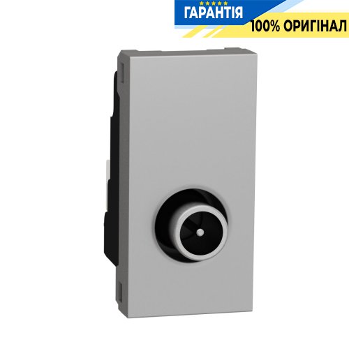 Розетка TV один, 1 модуль . Unica New, Schneider Electric NU346130, алюминий