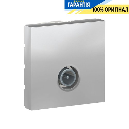 Розетка TV, одиночна, 2-мод., Schneider Electric Unica New NU346230, Алюміній