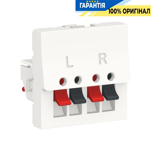 АУДІО-розетка 2-мод., Unica New Schneider Electric NU348618, Білий