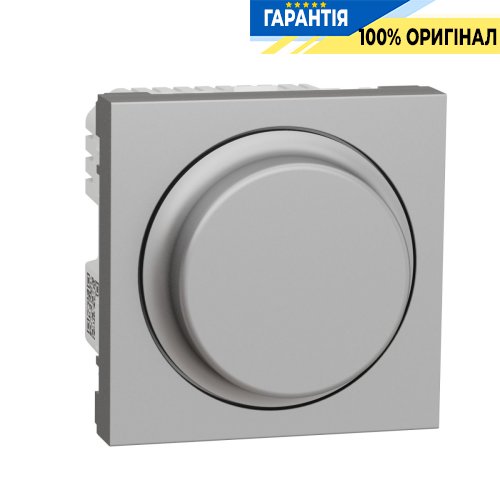 LED-светорегулятор Wiser повор-наж, універсальний 7-200Вт, Schneider Electric Unica New NU351630, Алюміній