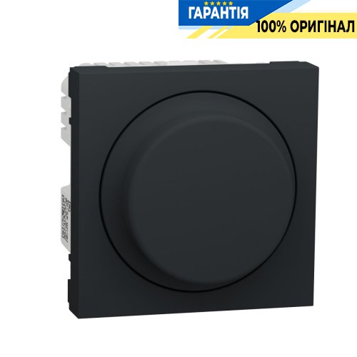 LED-светорегулятор Wiser повор-наж, универсальный 7-200Вт, Unica New Schneider Electric NU351654 антрацит