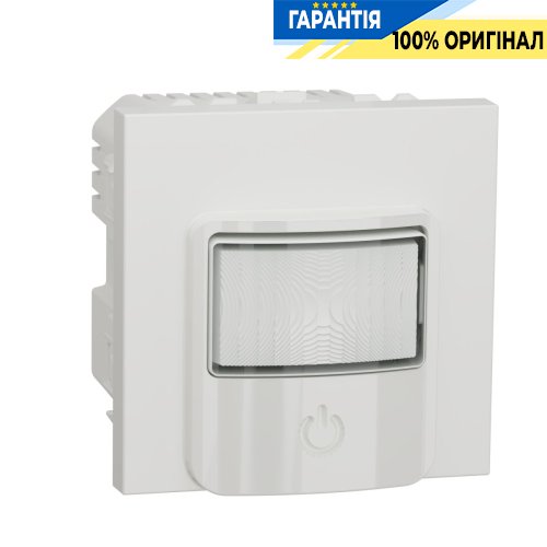 Датчик движения с выключателем, 10А, Unica New Schneider Electric NU352518 белый