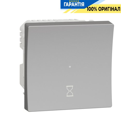 Таймер нажимной, 10А, Unica New Schneider Electric NU353530 алюминий