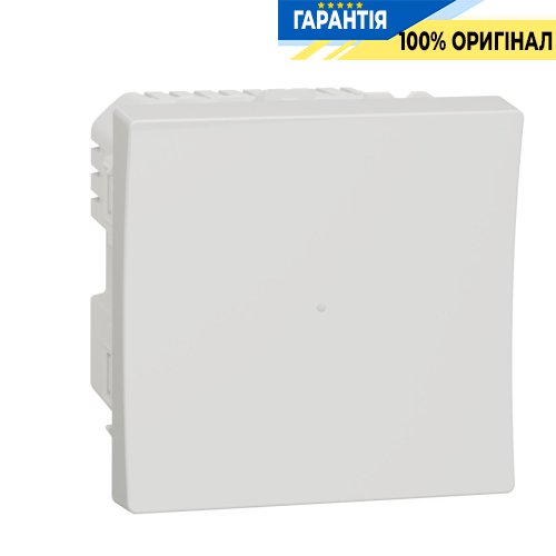 Релейний вимикач Wiser натискний, 10А, Schneider Electric Unica New NU353718, Білий