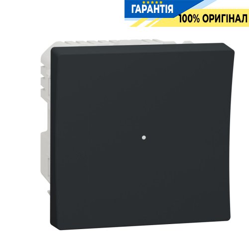 Релейный выключатель Wiser нажимной, 10А, Unica New Schneider Electric NU353754 антрацит
