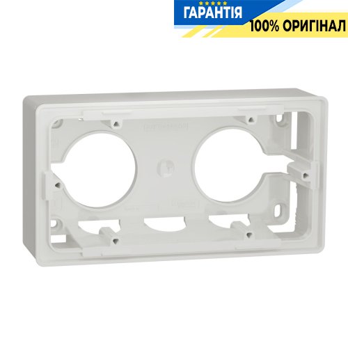 Коробка для відкритої установки, 2-а, Schneider Electric Unica New NU800418, Білий