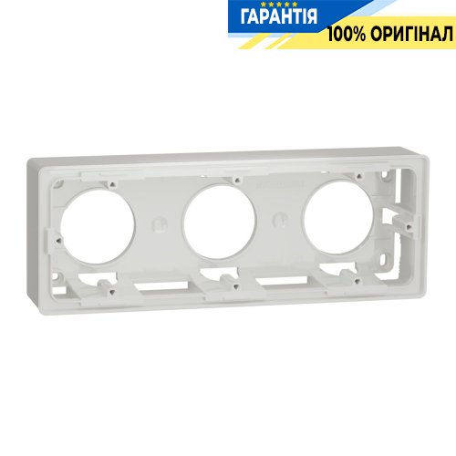 Коробка для открытой установки, 3-постовая, Unica New Schneider Electric NU800618 белый