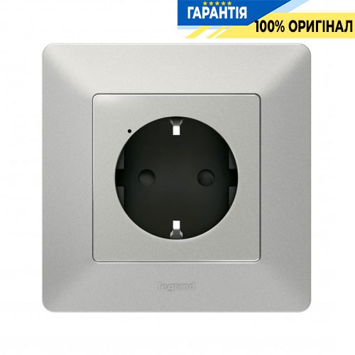 Розумна розетка з з/к 16А/230В з шторками Legrand Valena Life with Netatmo 752394, алюміній