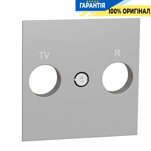 Лицевая панель TV/FM розетки, Unica New Schneider Electric NU944030 алюминий