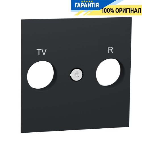 Лицьова панель TV / FM розетки, Schneider Electric Unica New NU944054, Антрацит