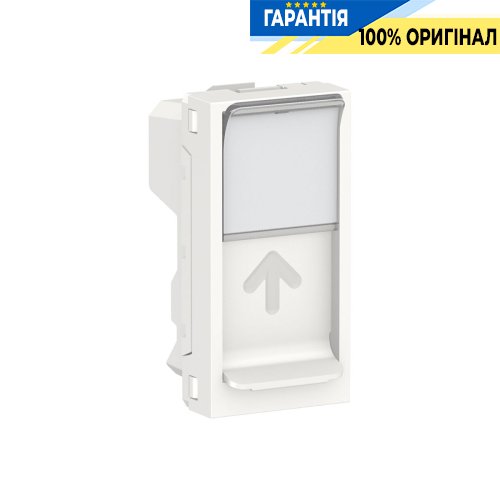 Центральна плата RJ45 Keystone / Systimax 1-мод., Schneider Electric Unica New NU946018, Білий