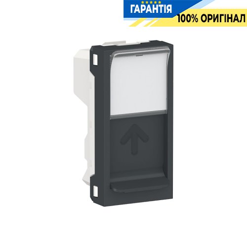 Центральна плата RJ45, Keystone / Systimax 1-мод., Schneider Electric Unica New NU946054, Антрацит
