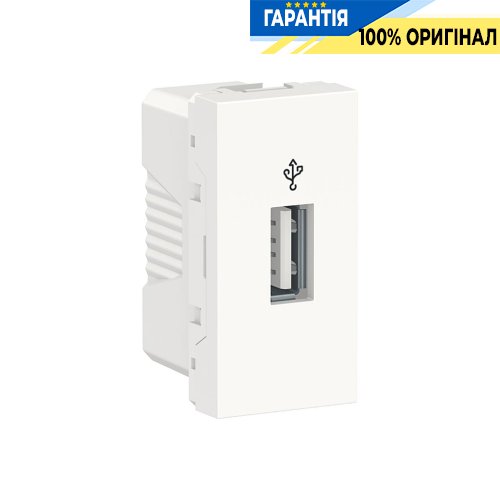 USB-коннектор, 1-модульный, Unica New Schneider Electric NU342918 белый