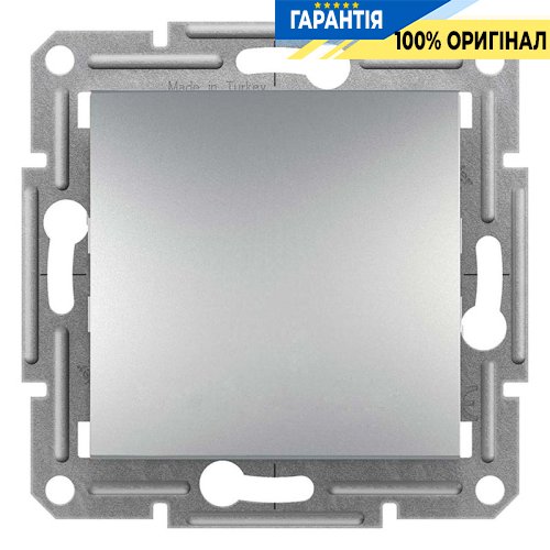 Вимикач самозатискний 1-кл «Asfora», (алюміній) Schneider Electric EPH0100161
