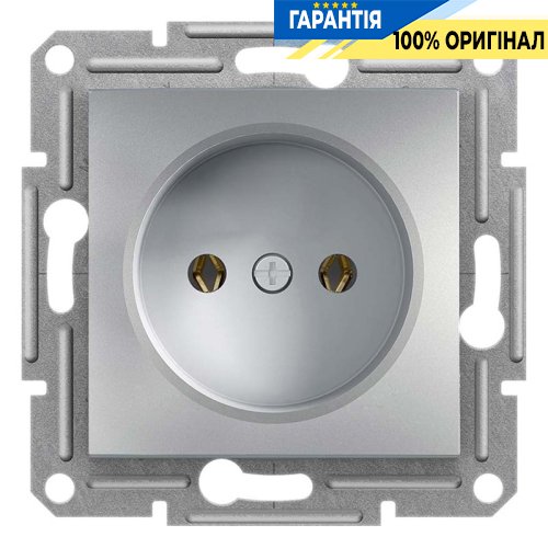 Розетка без заземления «Asfora», (цвет алюминий) Schneider Electric EPH3000161