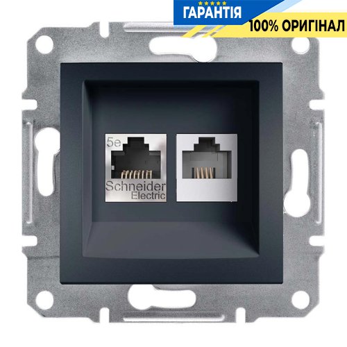 Розетка PC + TF «Asfora», (антрацит) Schneider Electric EPH4900171
