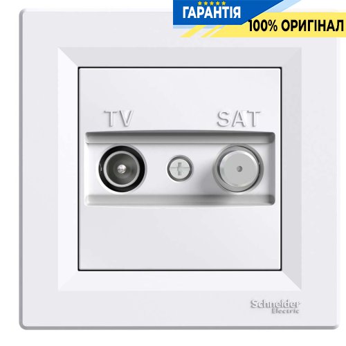 Розетка TV-SAT индивидуальная (1 дБ) Asfora, (белая) Schneider Electric EPH3400421
