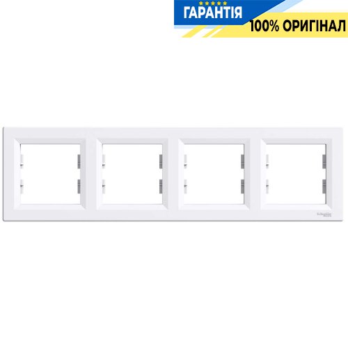 Рамка 4-м, горизонтальна Asfora, (біла) Schneider Electric EPH5800421