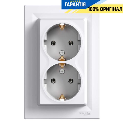 Розетка 2-я с заземлением «Asfora», (цвет белый) Schneider Electric EPH9900121