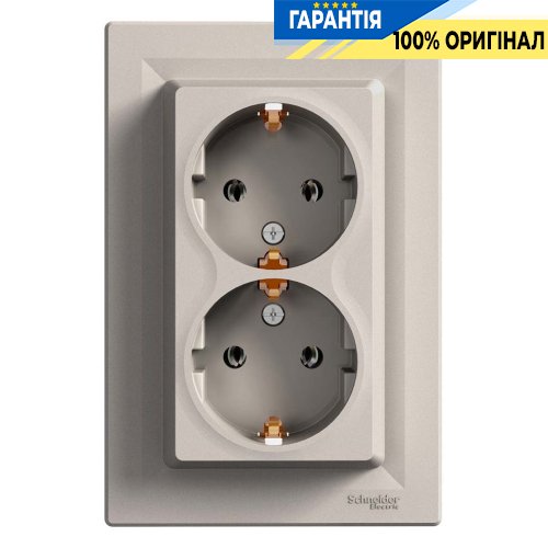 Розетка 2-я із заземленням «Asfora», (колір бронза) Schneider Electric EPH9900169