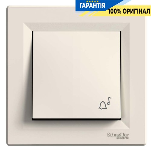 Кнопочный выключатель самозажимной 1-кл. "Звонок" Asfora, (крем) Schneider Electric EPH0800123