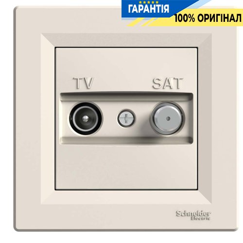 Розетка TV-SAT индивидуальная (1 дБ) Asfora, (крем) Schneider Electric EPH3400423