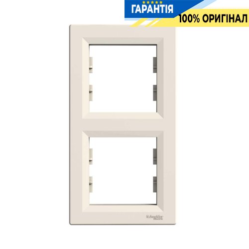 Рамка 2-м, вертикальная Asfora, (крем) Schneider Electric EPH5810223